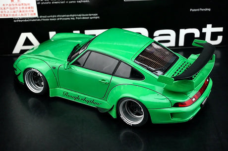 [AutoArt] 1:18 Porsche 1995 911 993 RWB Modello di auto widebody verde in metallo pressofuso