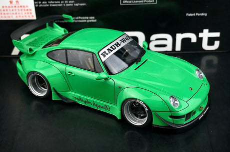 [AutoArt] 1:18 Porsche 1995 911 993 RWB Modello di auto widebody verde in metallo pressofuso