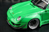 [AutoArt] 1:18 Porsche 1995 911 993 RWB Modello di auto widebody verde in metallo pressofuso
