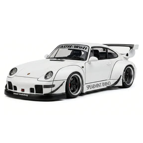 [AutoArt] 1:18 Porsche 1995 911 993 RWB Modello Bianco a Carrozzeria Larga in Pressofuso