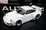 [AutoArt] 1:18 Porsche 1995 911 993 RWB Modello Bianco a Carrozzeria Larga in Pressofuso