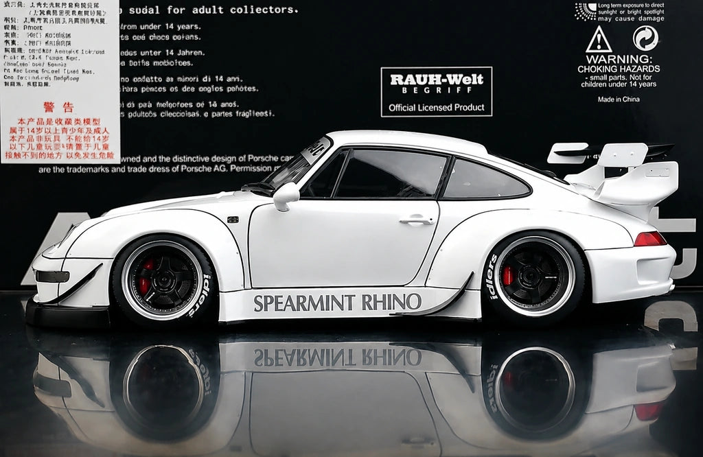 [AutoArt] 1:18 Porsche 1995 911 993 RWB Modello Bianco a Carrozzeria Larga in Pressofuso