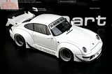 [AutoArt] 1:18 Porsche 1995 911 993 RWB Modello Bianco a Carrozzeria Larga in Pressofuso