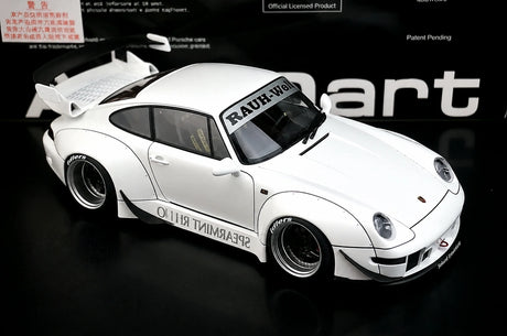 [AutoArt] 1:18 Porsche 1995 911 993 RWB Modello Bianco a Carrozzeria Larga in Pressofuso