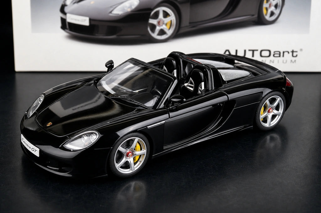 [AutoArt] 1:18 Porsche 2004 Carrera GT Modello nero di auto in metallo pressofuso