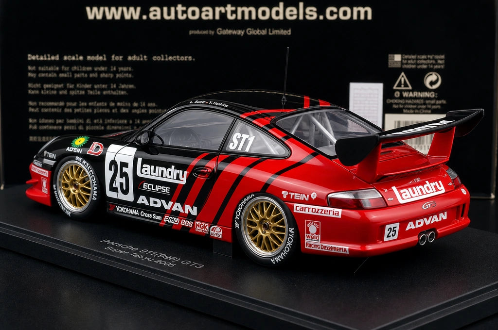 1:18 Porsche 2005 911 996 GT3 Super Taikyu #25 model car by AutoArt - view 5