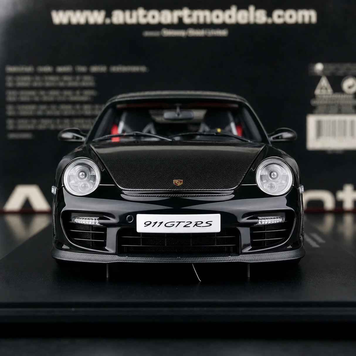[AutoArt] 1:18 Porsche 2010 911 997 GT2 RS Modello nero di auto in metallo pressofuso