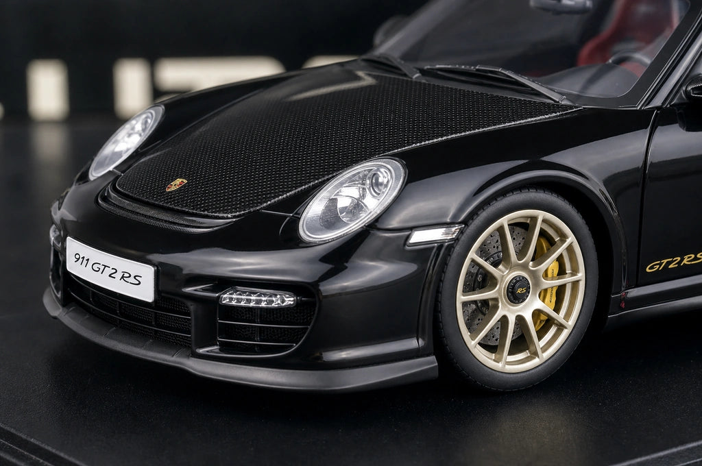 [AutoArt] 1:18 Porsche 2010 911 997 GT2 RS Modello nero di auto in metallo pressofuso