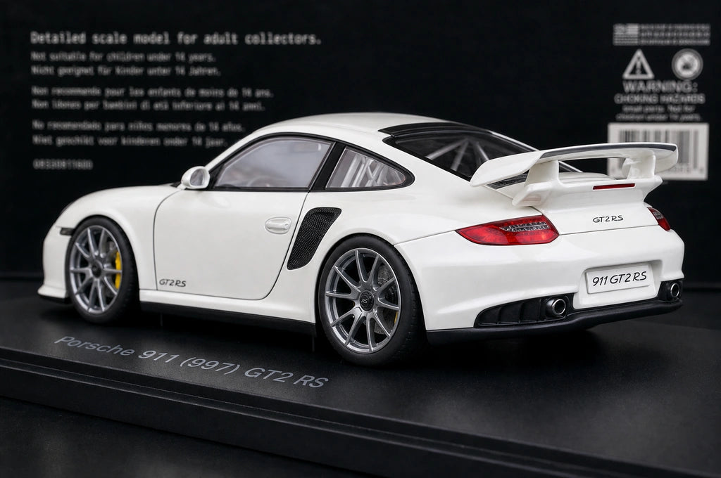 [AutoArt] 1:18 Porsche 2010 911 997 GT2 RS Modello bianco di auto in metallo pressofuso