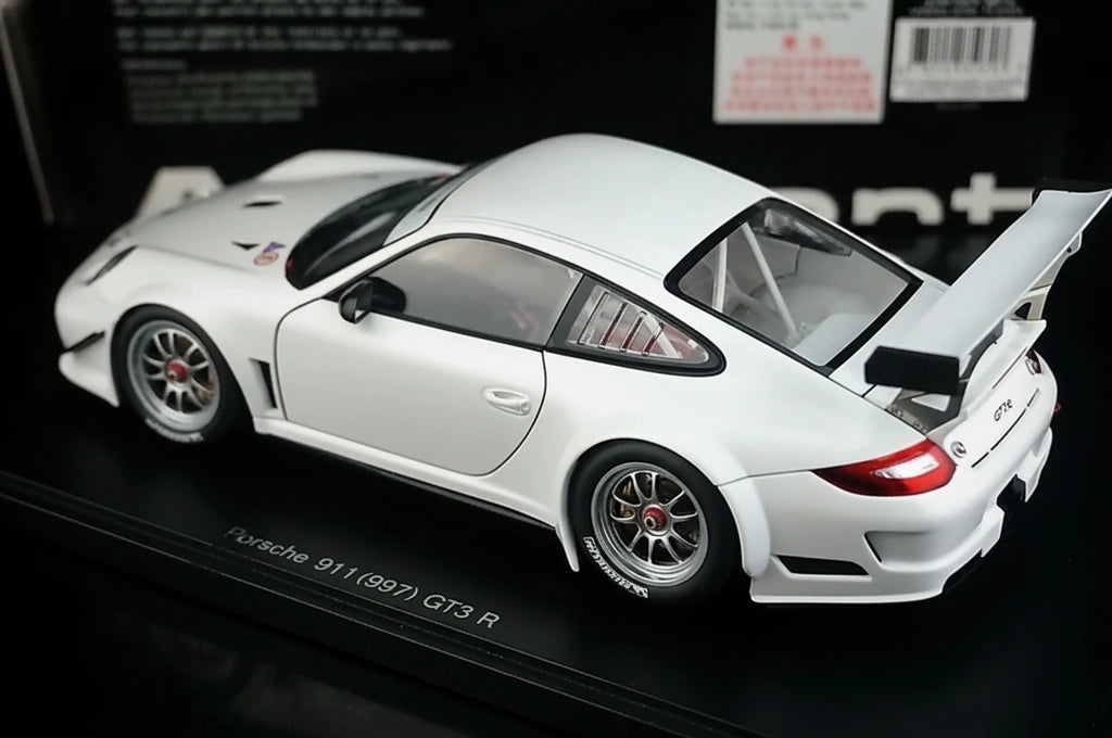 [AutoArt] 1:18 Porsche 2010 911 997 GT3 R Auto Modello Bianco in Metallo Pressofuso