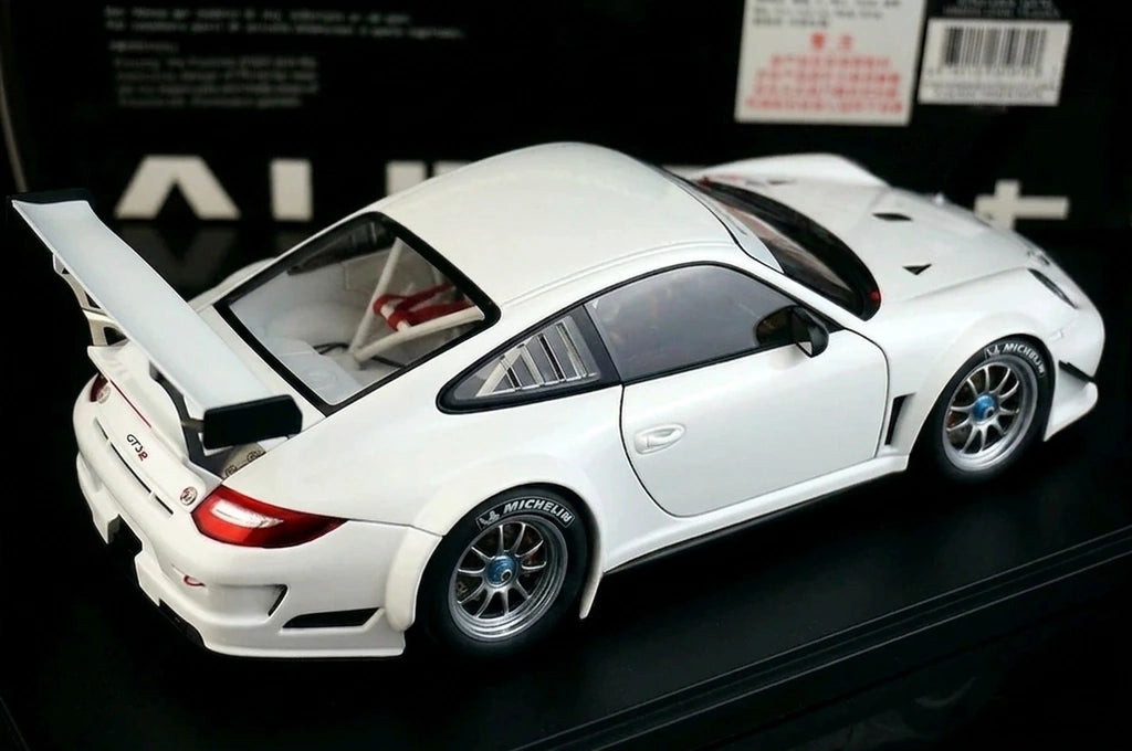 [AutoArt] 1:18 Porsche 2010 911 997 GT3 R Auto Modello Bianco in Metallo Pressofuso
