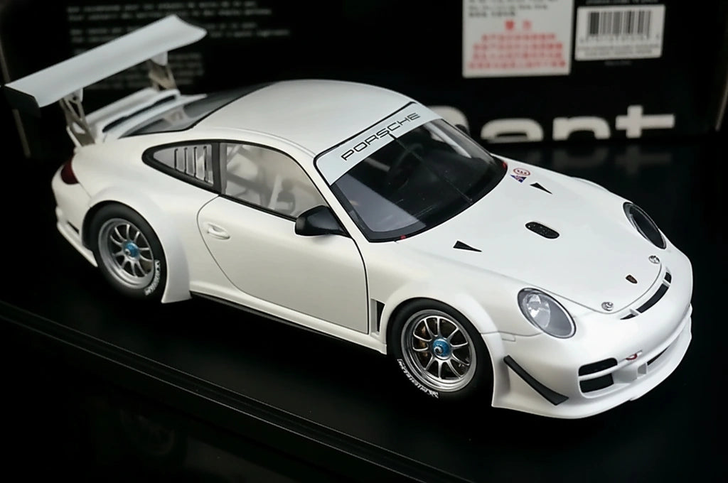 [AutoArt] 1:18 Porsche 2010 911 997 GT3 R Auto Modello Bianco in Metallo Pressofuso