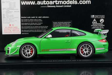 [AutoArt] 1:18 Porsche 2011 911 997 GT3 RS Modello Verde 4.0 Metallo Pressofuso