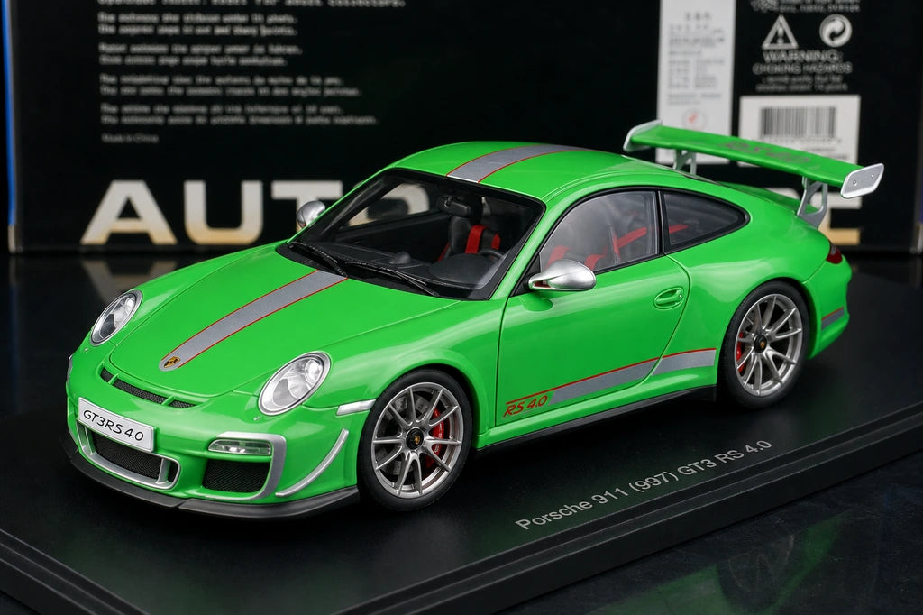 [AutoArt] 1:18 Porsche 2011 911 997 GT3 RS Modello Verde 4.0 Metallo Pressofuso