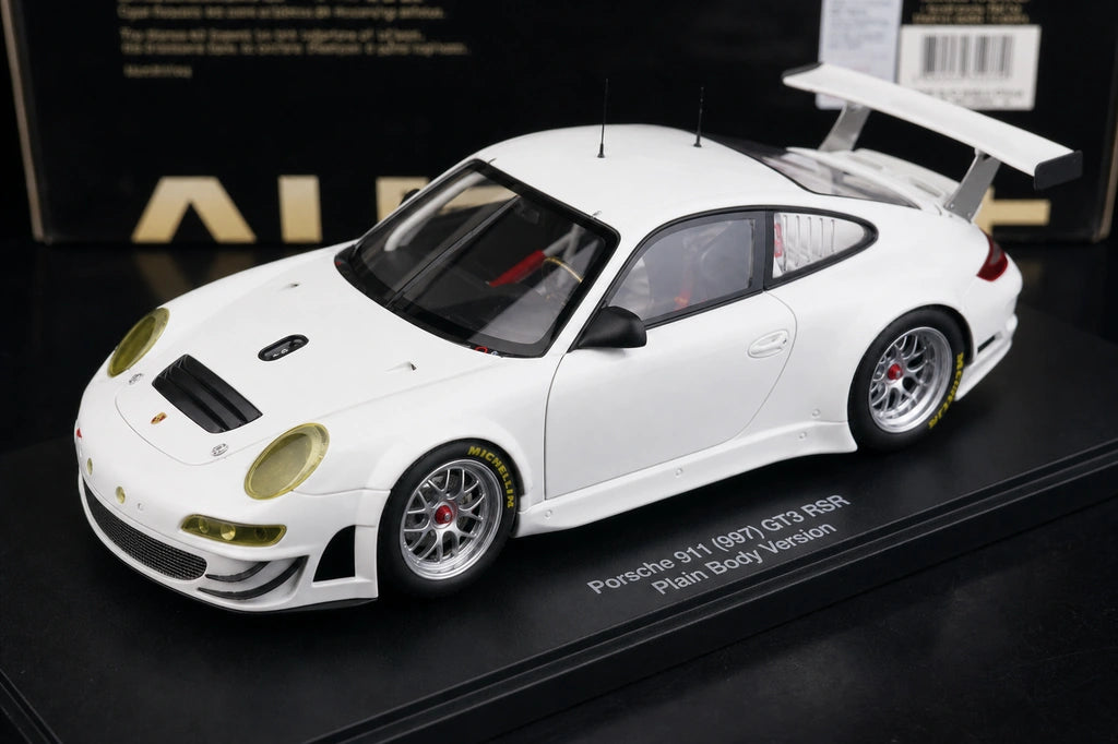 [AutoArt] 1:18 Porsche 2011 911 997 GT3 RSR Modello bianco di auto in metallo pressofuso