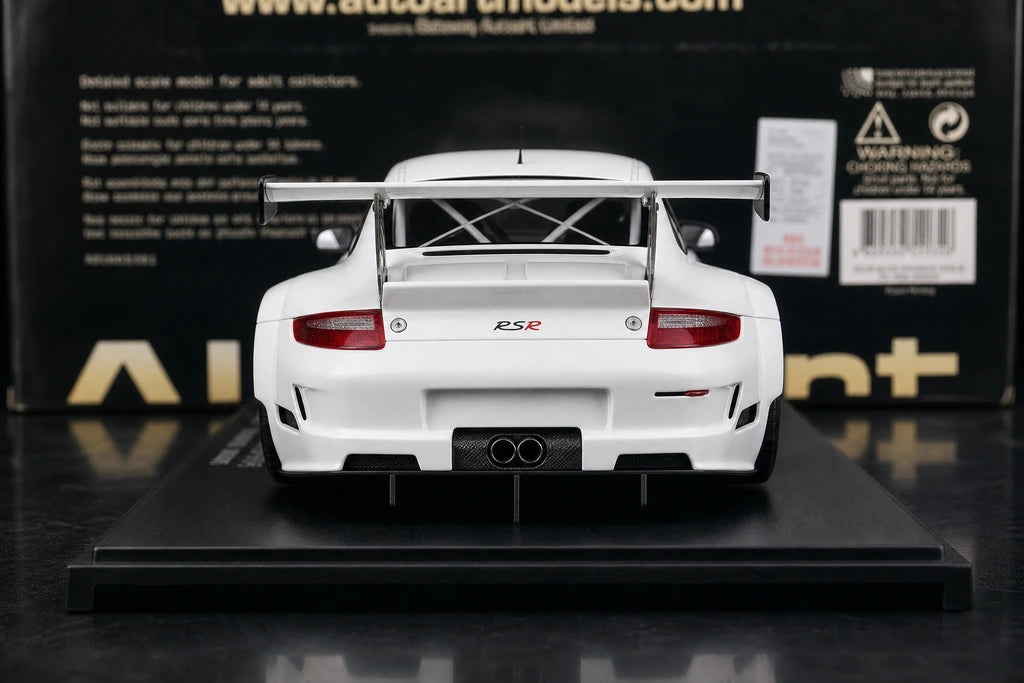 [AutoArt] 1:18 Porsche 2011 911 997 GT3 RSR Modello bianco di auto in metallo pressofuso