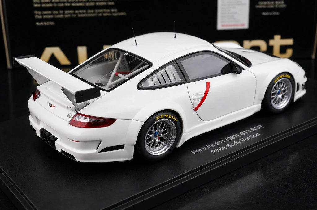 [AutoArt] 1:18 Porsche 2011 911 997 GT3 RSR Modello bianco di auto in metallo pressofuso