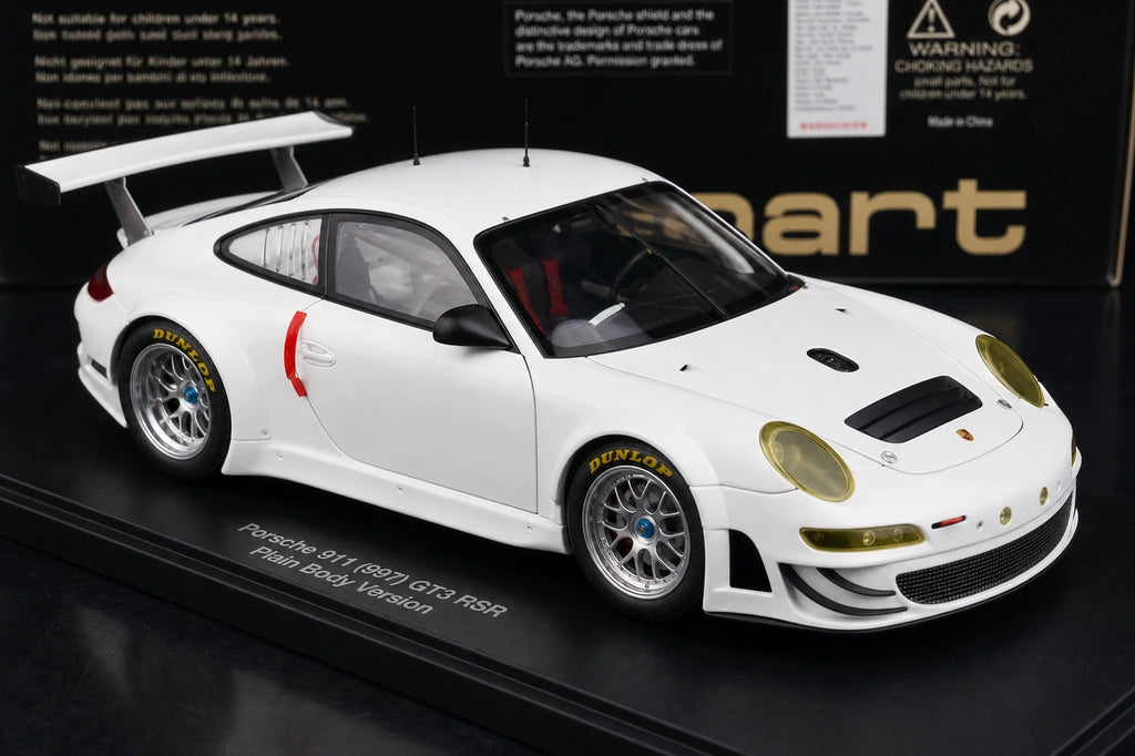[AutoArt] 1:18 Porsche 2011 911 997 GT3 RSR Modello bianco di auto in metallo pressofuso