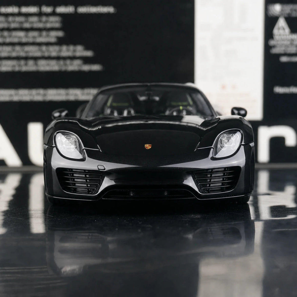 [AutoArt] 1:18 Porsche 2013 918 Spyder Modellismo nero di auto in metallo pressofuso