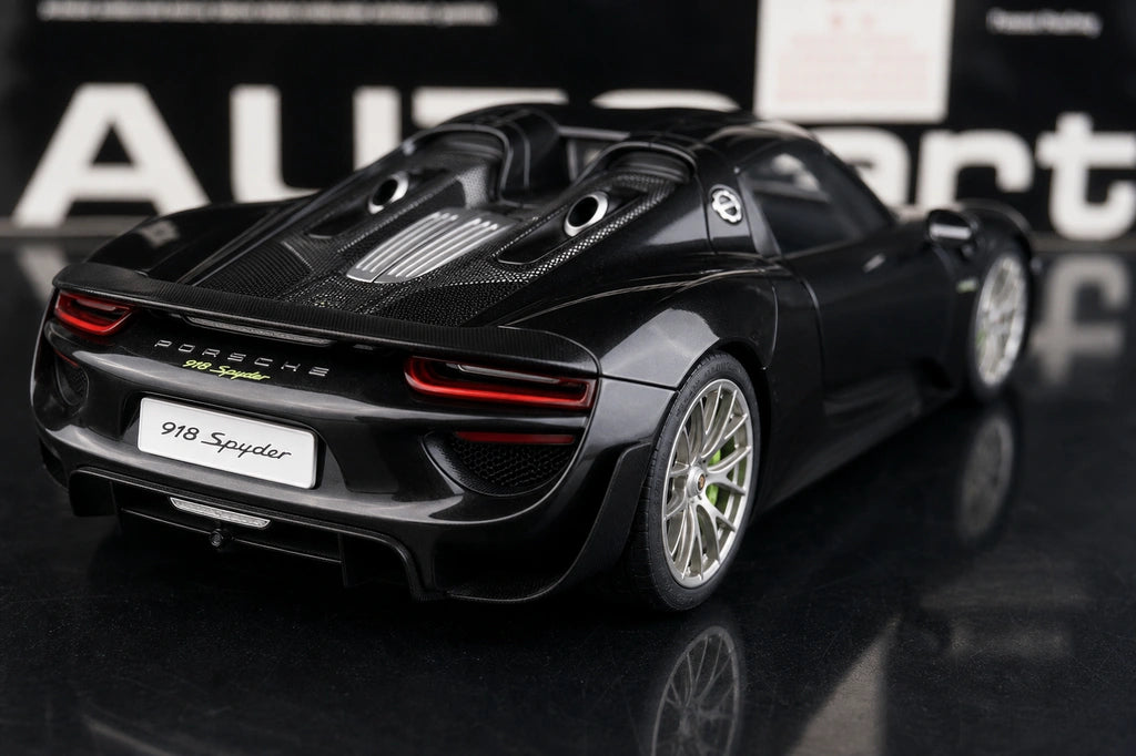 [AutoArt] 1:18 Porsche 2013 918 Spyder Modellismo nero di auto in metallo pressofuso