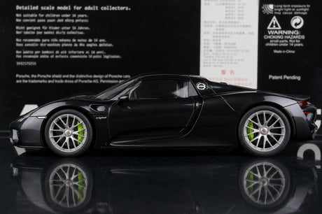 [AutoArt] 1:18 Porsche 2013 918 Spyder Modellismo nero di auto in metallo pressofuso