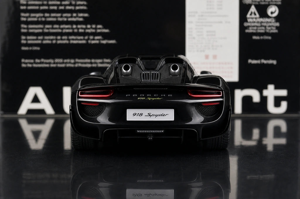 [AutoArt] 1:18 Porsche 2013 918 Spyder Modellismo nero di auto in metallo pressofuso