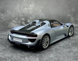 [AutoArt] 1:18 Porsche 2013 918 Spyder Ice Blue Model Car Die-Cast