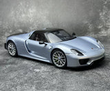 [AutoArt] 1:18 Porsche 2013 918 Spyder Ice Blue Model Car Die-Cast