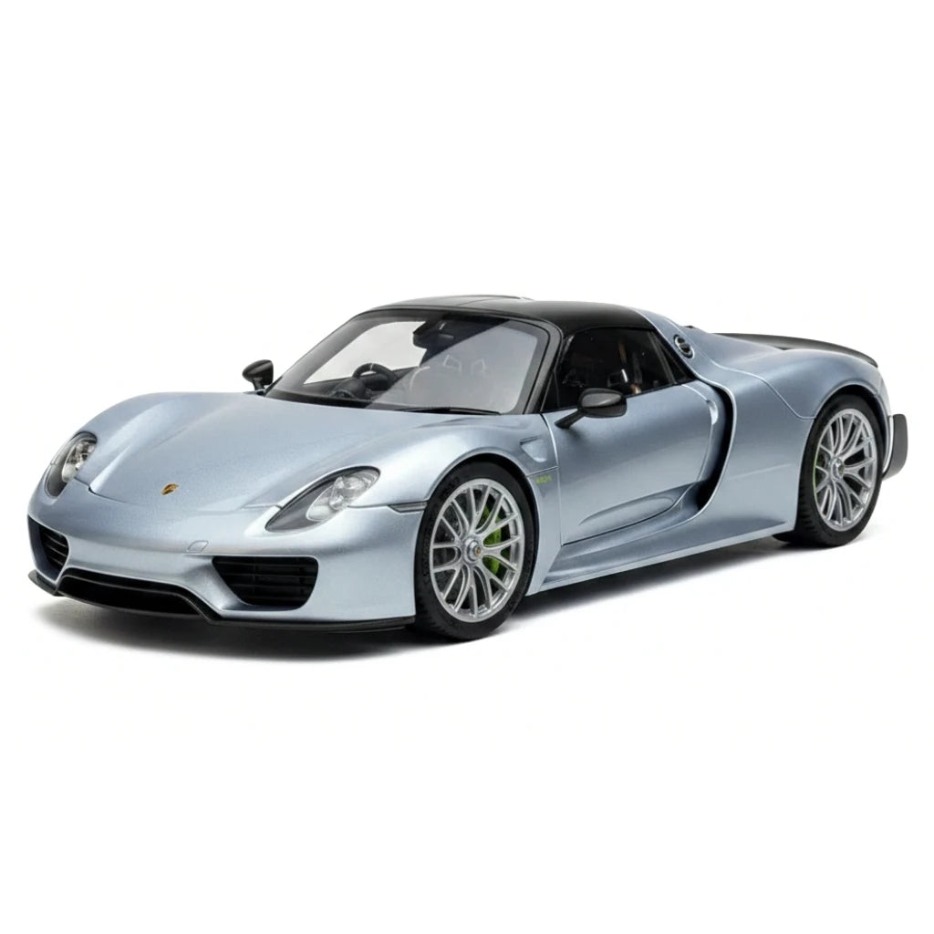 [AutoArt] 1:18 Porsche 2013 918 Spyder Ice Blue Model Car Die-Cast