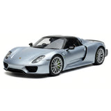[AutoArt] 1:18 Porsche 2013 918 Spyder Ice Blue Model Car Die-Cast