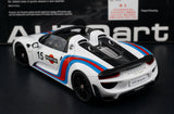 [AutoArt] 1:18 Porsche 2013 918 Spyder Martini Livery modello di auto in metallo pressofuso