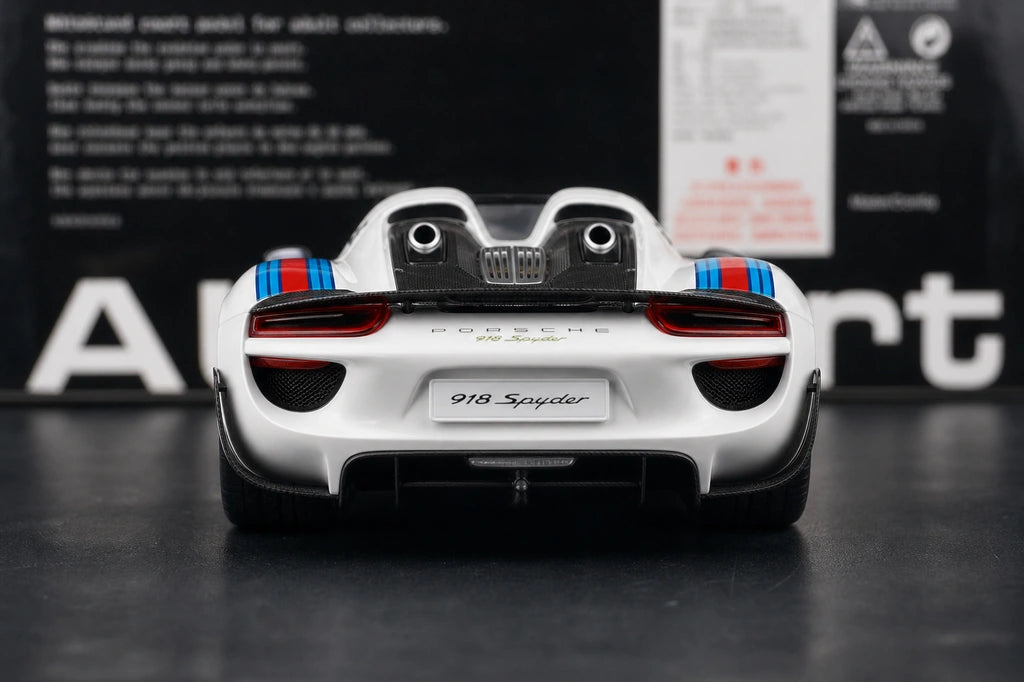 [AutoArt] 1:18 Porsche 2013 918 Spyder Martini Livery modello di auto in metallo pressofuso