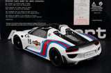 [AutoArt] 1:18 Porsche 2013 918 Spyder Martini Livery modello di auto in metallo pressofuso