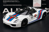 [AutoArt] 1:18 Porsche 2013 918 Spyder Martini Livery modello di auto in metallo pressofuso