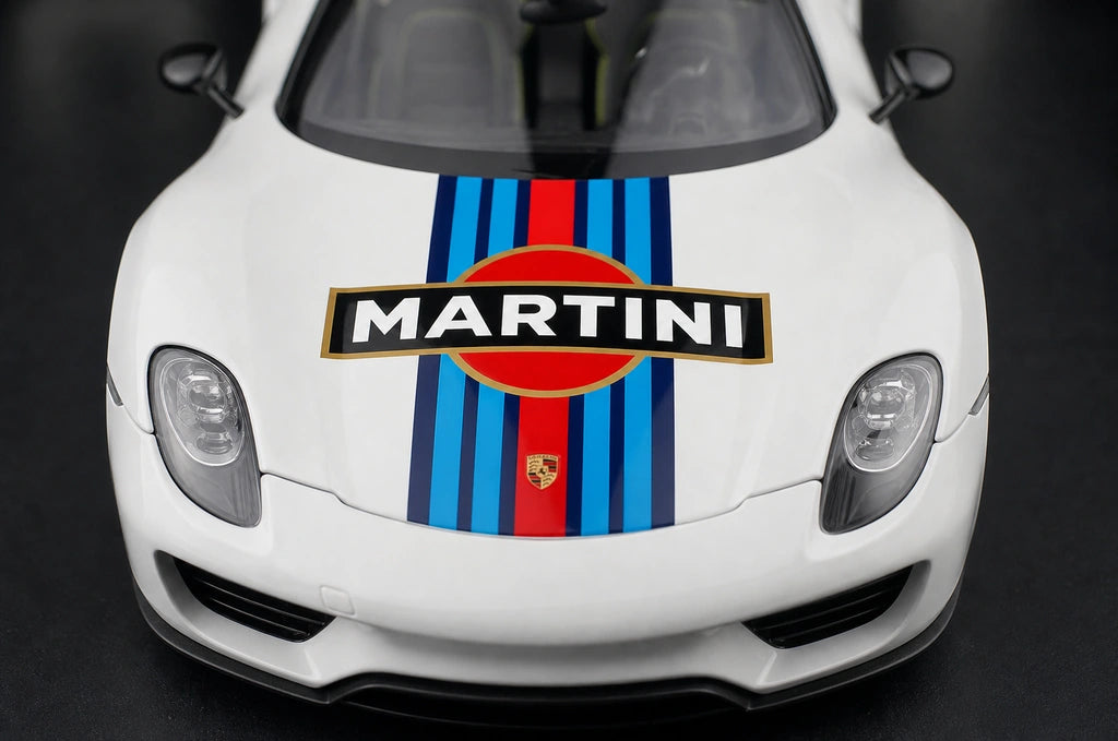 [AutoArt] 1:18 Porsche 2013 918 Spyder Martini Livery modello di auto in metallo pressofuso
