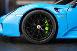 [AutoArt] 1:18 Porsche 2013 918 Spyder Tiffany blu modellino pressofuso
