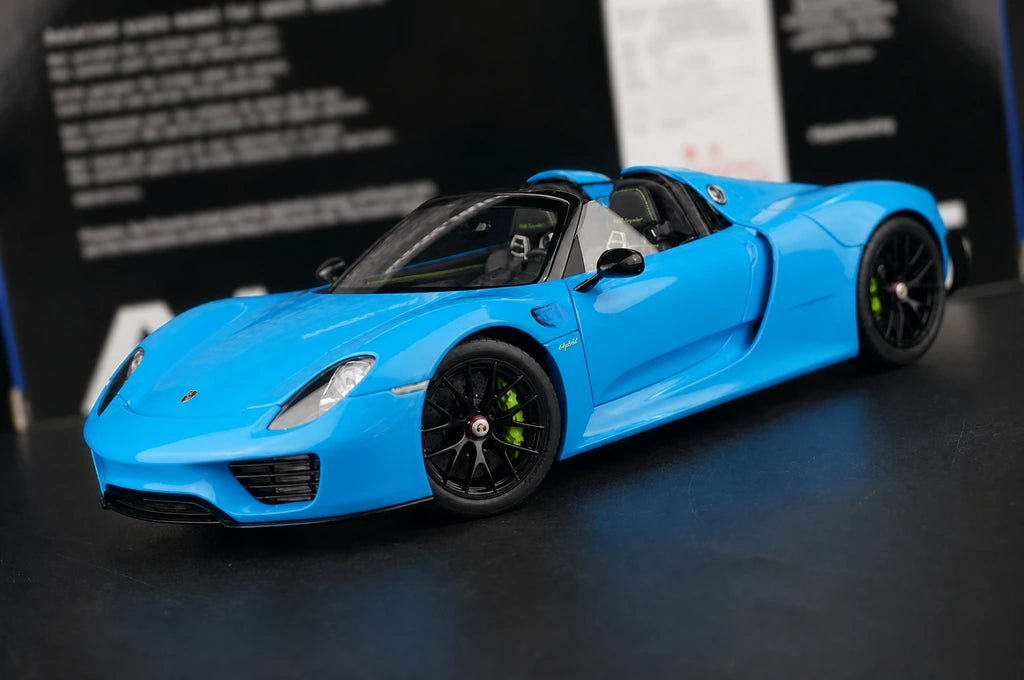 [AutoArt] 1:18 Porsche 2013 918 Spyder Tiffany blu modellino pressofuso