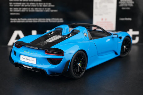 [AutoArt] 1:18 Porsche 2013 918 Spyder Tiffany blu modellino pressofuso