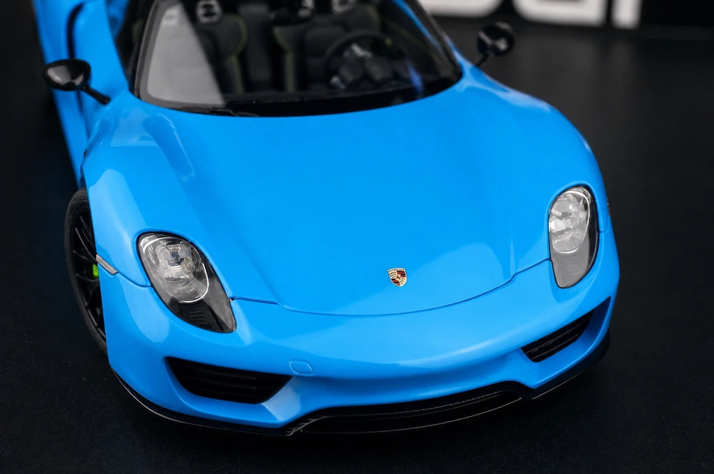 [AutoArt] 1:18 Porsche 2013 918 Spyder Tiffany blu modellino pressofuso