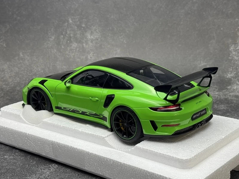 [AutoArt] 1:18 Porsche 2018 911 991.2 GT3 RS Green Model Car Die-Cast