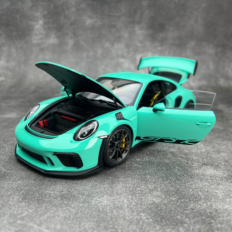 [AutoArt] 1:18 Porsche 2018 911 991.2 GT3 RS Tiffany Blue Model Car Die-Cast