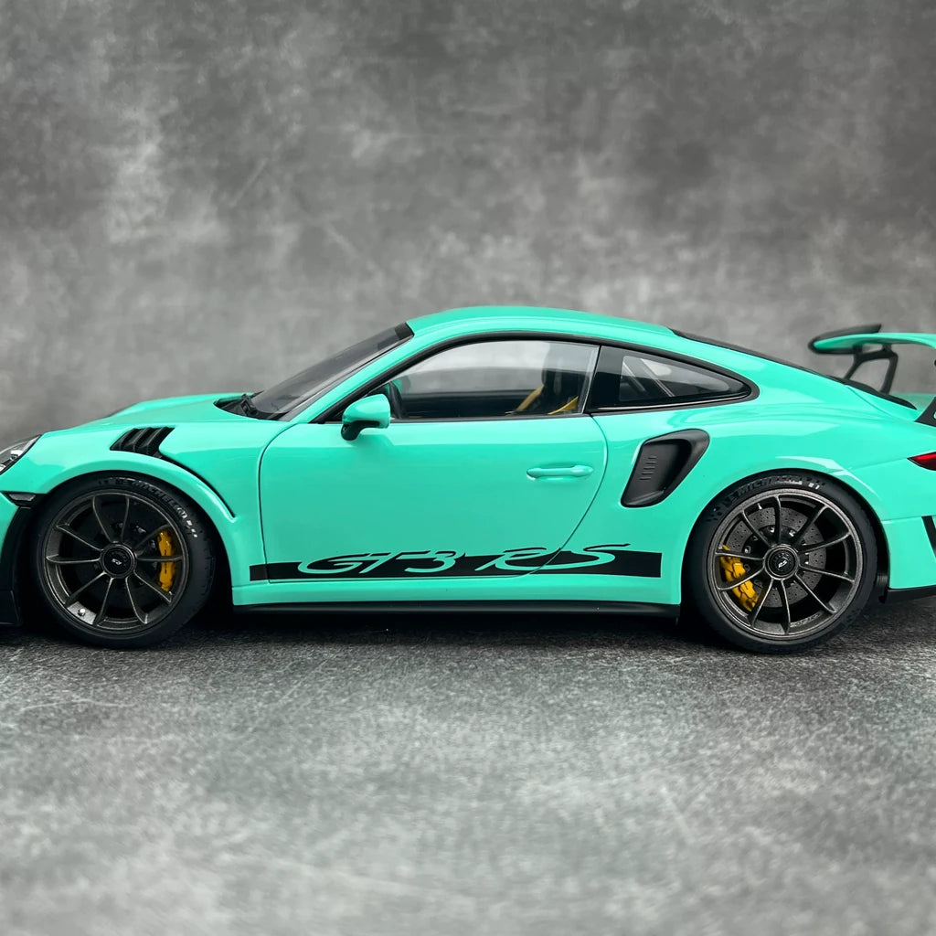 [AutoArt] 1:18 Porsche 2018 911 991.2 GT3 RS Tiffany Blue Model Car Die-Cast