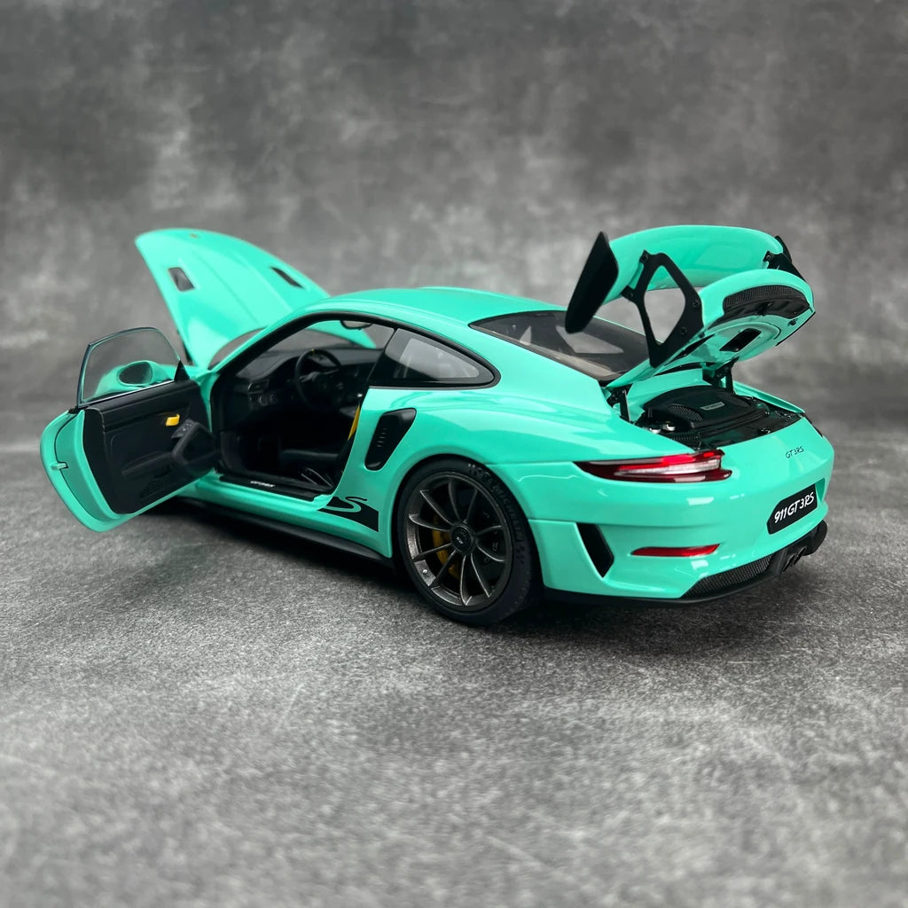 [AutoArt] 1:18 Porsche 2018 911 991.2 GT3 RS Tiffany Blue Model Car Die-Cast