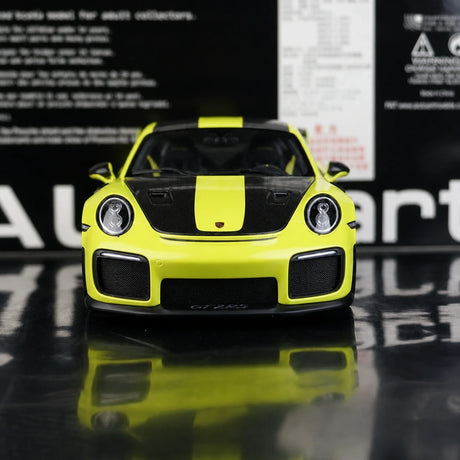 [AutoArt] 1:18 Porsche 2018 911 GT2 RS 991.2 Auto modello verde acido in metallo pressofuso