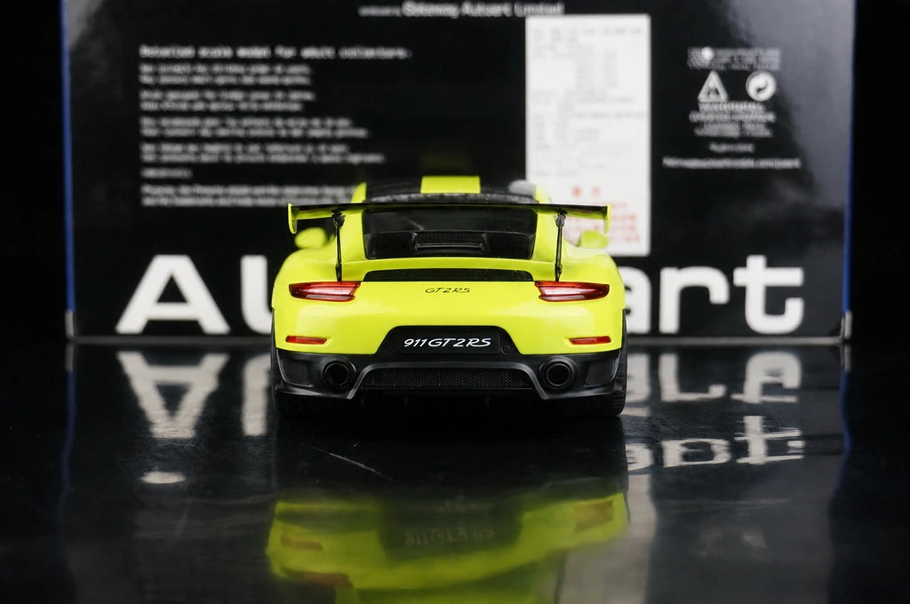[AutoArt] 1:18 Porsche 2018 911 GT2 RS 991.2 Auto modello verde acido in metallo pressofuso
