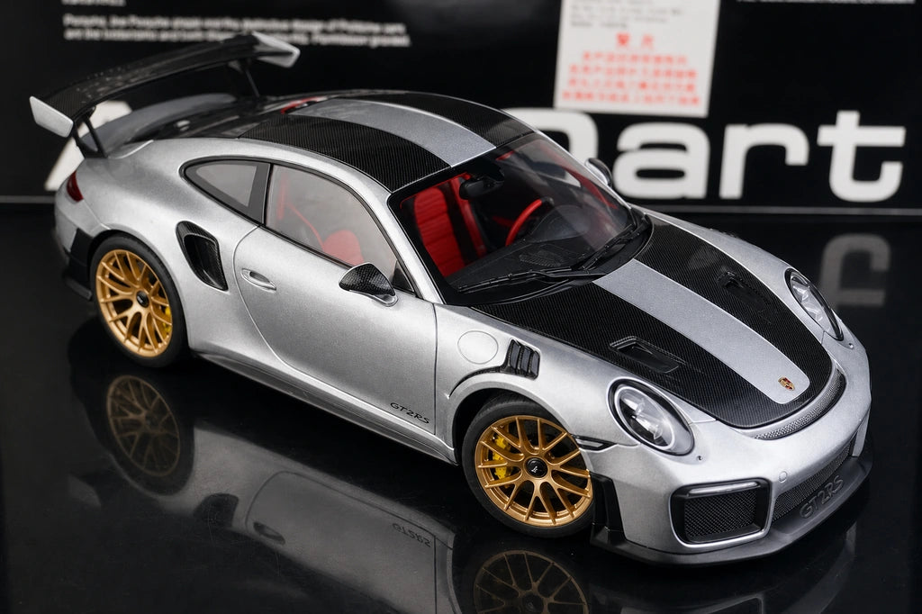 [AutoArt] 1:18 Porsche 2018 911 GT2 RS 991.2 Auto modello d'argento in metallo pressofuso