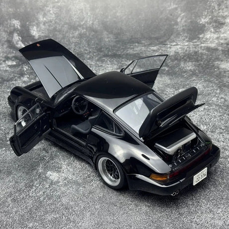 [AutoArt] 1:18 Porsche 911 (930) Turbo Wangan Midnight Blackbird Black Model Car Die-Cast