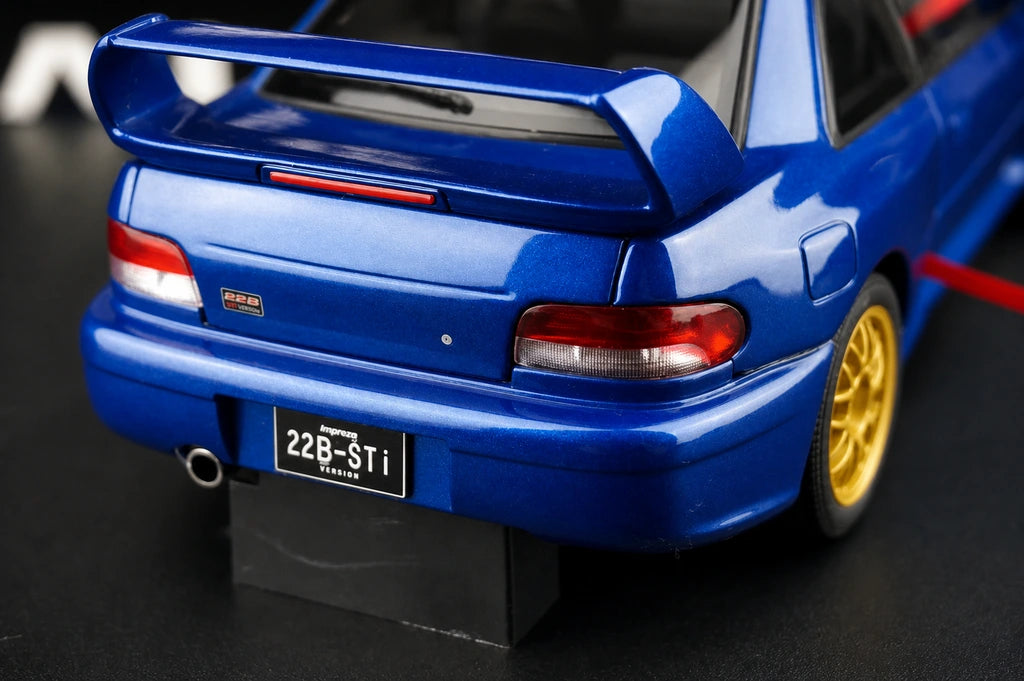 AutoArt Subaru 1998 Impreza 22B Blue 1:18 – Modelo de Metal Fundido em Metal de Coleção