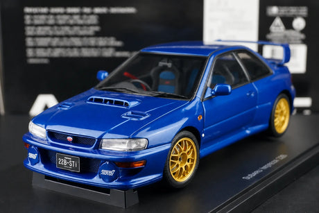 AutoArt Subaru 1998 Impreza 22B Blue 1:18 – Modelo de Metal Fundido em Metal de Coleção