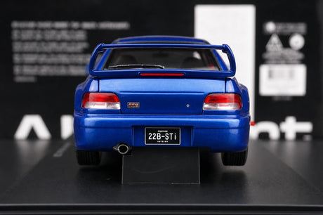 AutoArt Subaru 1998 Impreza 22B Blue 1:18 – Modelo de Metal Fundido em Metal de Coleção